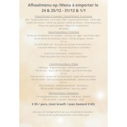 Afhaalmenu 2025
